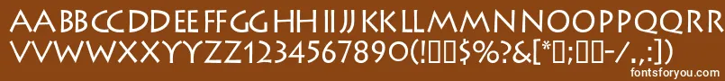 フォントLiteratdbNormal – 茶色の背景に白い文字