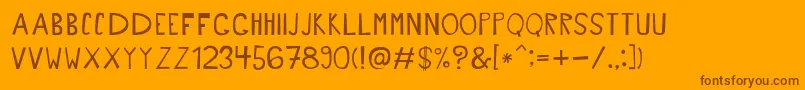 Jek5 Font – Brown Fonts on Orange Background