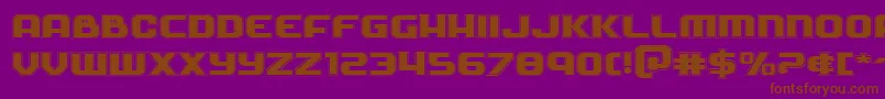 Soldieracadexpand-fontti – ruskeat fontit violetilla taustalla