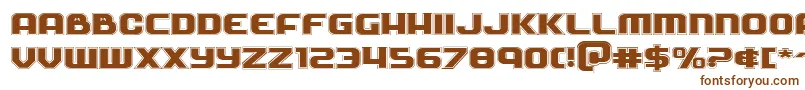 Soldieracadexpand-fontti – ruskeat fontit valkoisella taustalla