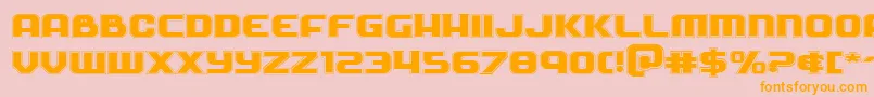 Soldieracadexpand Font – Orange Fonts on Pink Background