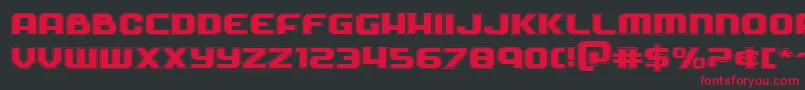 フォントSoldieracadexpand – 黒い背景に赤い文字