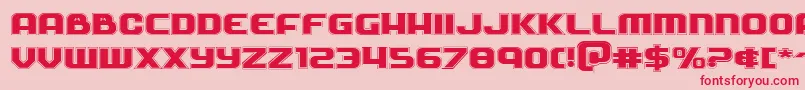 フォントSoldieracadexpand – ピンクの背景に赤い文字