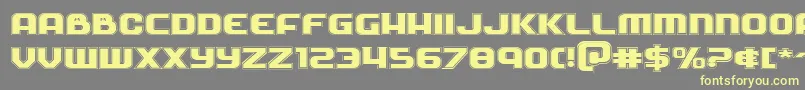 Soldieracadexpand Font – Yellow Fonts on Gray Background