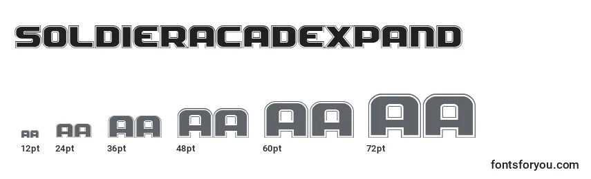 Soldieracadexpand Font Sizes