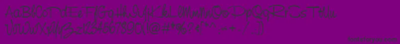 FfxCaricature-Schriftart – Schwarze Schriften auf violettem Hintergrund