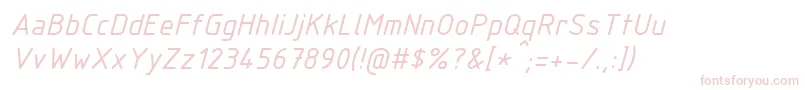 IsocpeurItalic Font – Pink Fonts on White Background