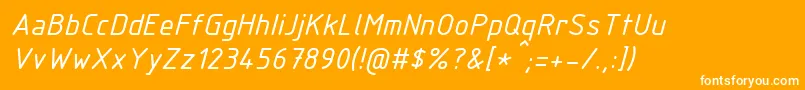 IsocpeurItalic Font – White Fonts on Orange Background