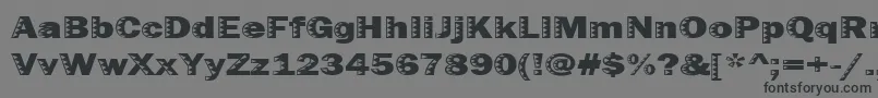 フォントUncey – 黒い文字の灰色の背景
