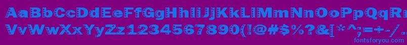 Uncey Font – Blue Fonts on Purple Background