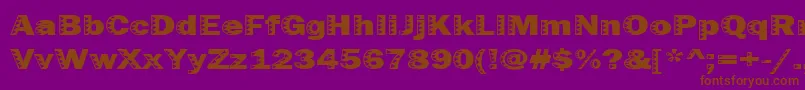 Uncey Font – Brown Fonts on Purple Background