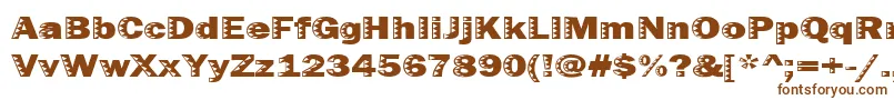 Uncey-fontti – ruskeat fontit valkoisella taustalla