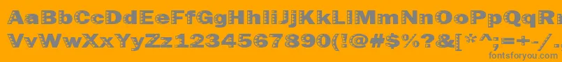 Uncey Font – Gray Fonts on Orange Background