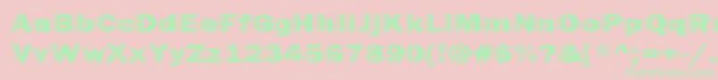 Uncey Font – Green Fonts on Pink Background