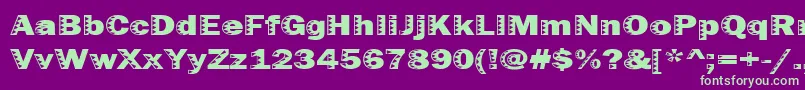 Uncey Font – Green Fonts on Purple Background