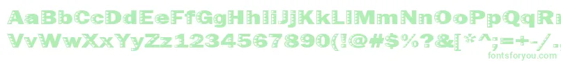 Uncey Font – Green Fonts on White Background