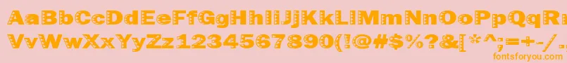 Uncey Font – Orange Fonts on Pink Background