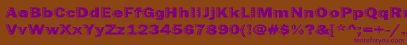 Uncey Font – Purple Fonts on Brown Background
