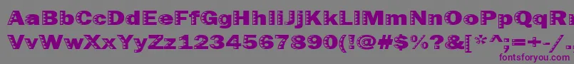 フォントUncey – 紫色のフォント、灰色の背景