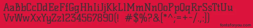 KellySlab Font – Black Fonts on Red Background