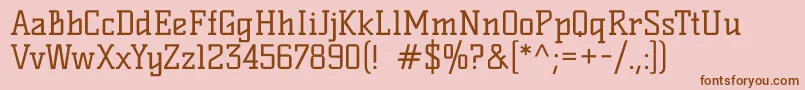 KellySlab Font – Brown Fonts on Pink Background