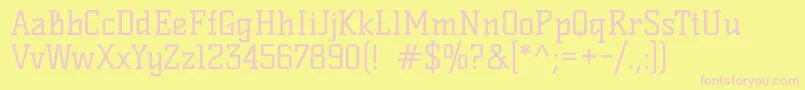 KellySlab Font – Pink Fonts on Yellow Background