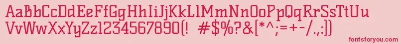 KellySlab Font – Red Fonts on Pink Background