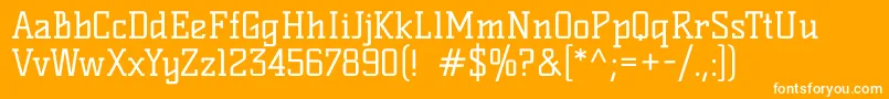 KellySlab Font – White Fonts on Orange Background