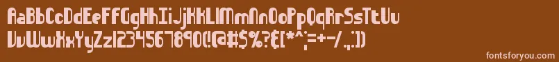 Шрифт Sideways – розовые шрифты на коричневом фоне