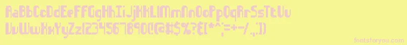 Fonte Sideways – fontes rosa em um fundo amarelo