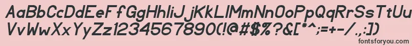 TlSansSerifBoldItalic Font – Black Fonts on Pink Background