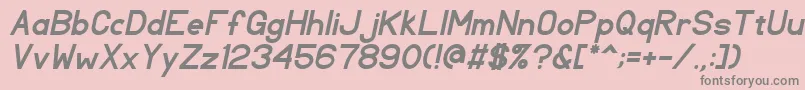 TlSansSerifBoldItalic Font – Gray Fonts on Pink Background