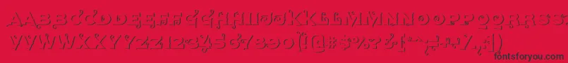 Agreloyout1-fontti – mustat fontit punaisella taustalla