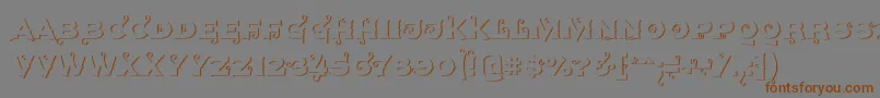 Agreloyout1 Font – Brown Fonts on Gray Background