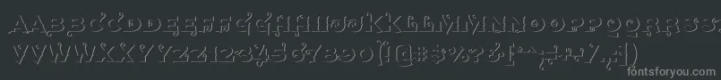 フォントAgreloyout1 – 黒い背景に灰色の文字
