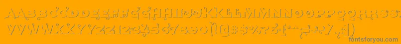 Agreloyout1-Schriftart – Graue Schriften auf orangefarbenem Hintergrund