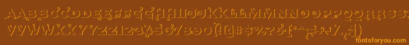 Agreloyout1 Font – Orange Fonts on Brown Background