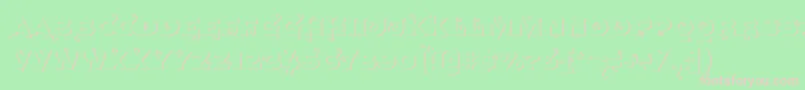 Agreloyout1 Font – Pink Fonts on Green Background