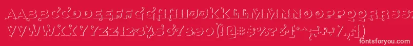 Agreloyout1 Font – Pink Fonts on Red Background