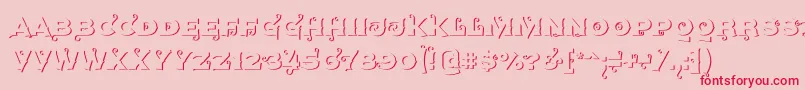Agreloyout1 Font – Red Fonts on Pink Background