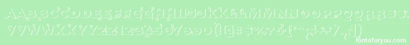 Agreloyout1 Font – White Fonts on Green Background