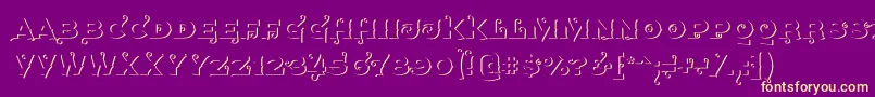 Agreloyout1 Font – Yellow Fonts on Purple Background