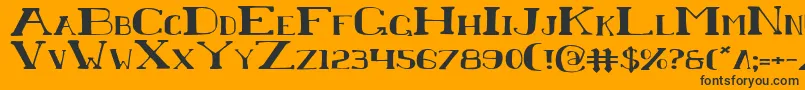 ChardinDoihleExpanded Font – Black Fonts on Orange Background