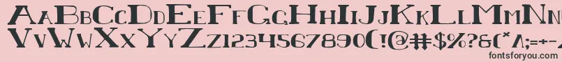 フォントChardinDoihleExpanded – ピンクの背景に黒い文字