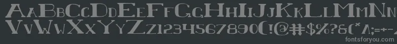 ChardinDoihleExpanded Font – Gray Fonts on Black Background