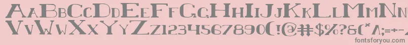 ChardinDoihleExpanded Font – Gray Fonts on Pink Background