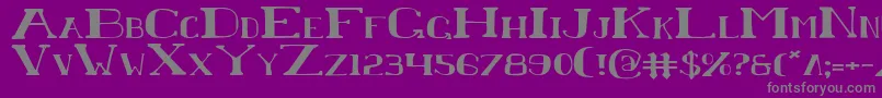 ChardinDoihleExpanded Font – Gray Fonts on Purple Background