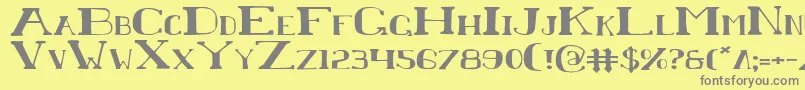 ChardinDoihleExpanded Font – Gray Fonts on Yellow Background