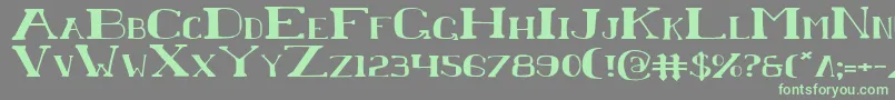 ChardinDoihleExpanded Font – Green Fonts on Gray Background