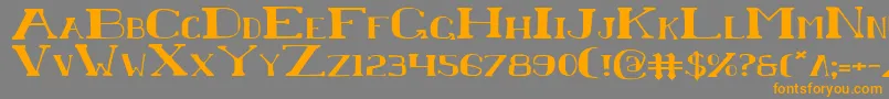 ChardinDoihleExpanded Font – Orange Fonts on Gray Background